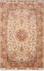 Tabriz Beige Hand Knotted 66 X 102  Area Rug 254-136998 Thumb 0