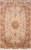 Tabriz Beige Hand Knotted 66 X 102 Area Rug 254-136998 Thumb 0