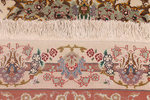 Tabriz Beige Hand Knotted 66 X 102 Area Rug 254-136999 Image 1