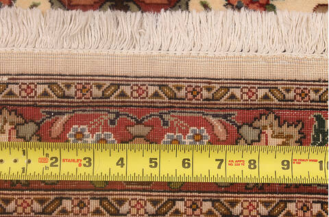 Tabriz Beige Hand Knotted 100 X 1310 Area Rug 254-137000 Image 1