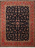 Tabriz Blue Hand Knotted 99 X 131  Area Rug 254-137002 Thumb 0