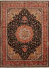 Tabriz Black Hand Knotted 98 X 131  Area Rug 254-137005 Thumb 0