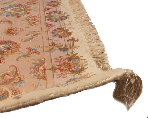 Tabriz Beige Hand Knotted 118 X 166 Area Rug 254-137010 Image 2