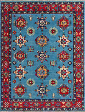Kazak Blue Hand Knotted 4'10" X 6'4"  Area Rug 700-137050