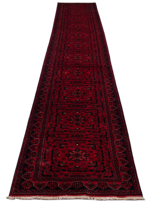 Khan Mohammadi Red Runner Hand Knotted 28 X 163 Area Rug 700-137059 Image 1