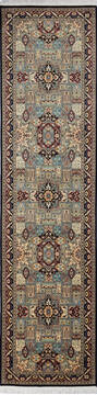 Pak-Persian Multicolor Runner Hand Knotted 2'7" X 10'2"  Area Rug 700-137062