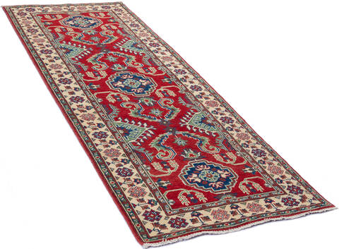 Kazak Red Runner Hand Knotted 29 X 81 Area Rug 700-137073 Image 2