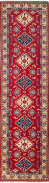 Afghan Kazak Red Runner 10 to 12 ft Wool Carpet 137074