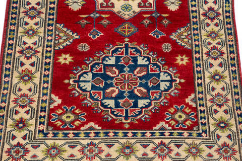 Kazak Red Runner Hand Knotted 29 X 811 Area Rug 700-137076 Image 2