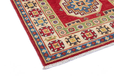 Kazak Red Runner Hand Knotted 29 X 100 Area Rug 700-137078 Image 4