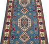 Kazak Blue Runner Hand Knotted 27 X 98  Area Rug 700-137079 Thumb 2