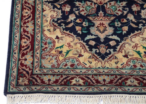 Pak-Persian Blue Runner Hand Knotted 27 X 101 Area Rug 700-137087 Image 4