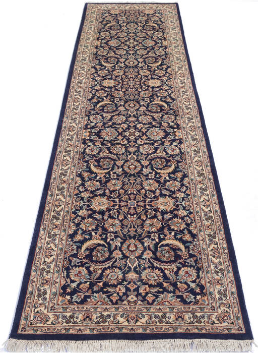Pak-Persian Blue Runner Hand Knotted 27 X 911 Area Rug 700-137089 Image 1