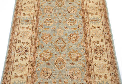 Chobi Blue Runner Hand Knotted 32 X 108 Area Rug 700-137092 Image 3