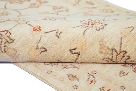 Chobi Beige Runner Hand Knotted 27 X 97 Area Rug 700-137094 Image 5