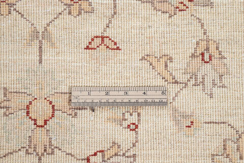 Chobi Beige Runner Hand Knotted 27 X 97 Area Rug 700-137094 Image 6