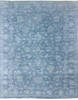 Agra Blue Hand Knotted 811 X 122  Area Rug 904-137109 Thumb 0