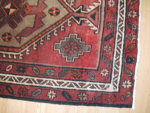 Khan Mohammadi Red Runner Hand Knotted 311 X 145 Area Rug 100-137131 Image 4