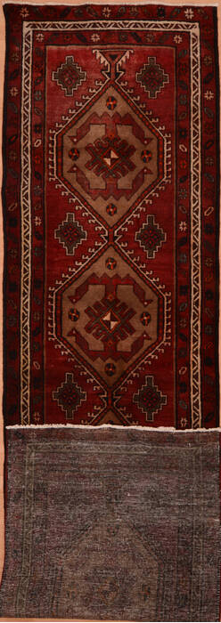 Khan Mohammadi Red Runner Hand Knotted 311 X 145 Area Rug 100-137131 Image 0