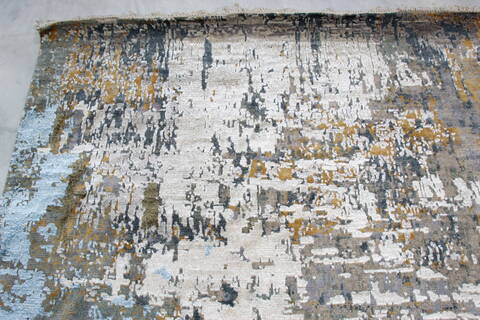 Modern-Contemporary Grey Hand Knotted 50 X 70 Area Rug 905-137144 Image 5