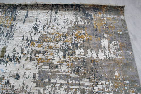 Modern-Contemporary Grey Hand Knotted 50 X 70 Area Rug 905-137144 Image 6