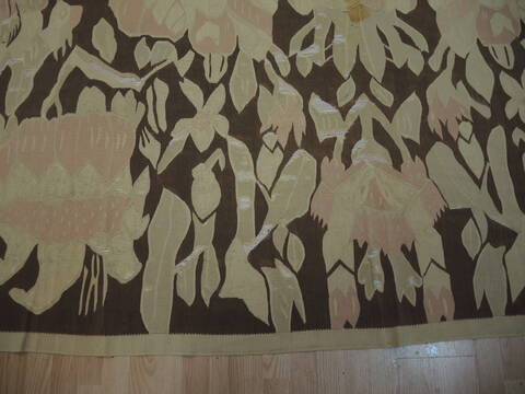 Pishavar Beige Hand Knotted 102 X 82 Area Rug 100-137156 Image 5