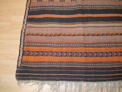 Kilim Brown Hand Knotted 42 X 79 Area Rug 100-137240 Image 3