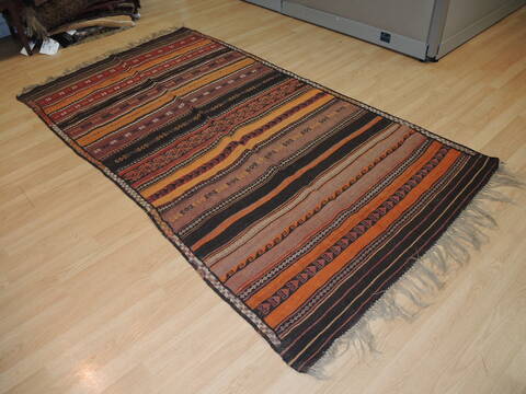 Kilim Brown Hand Knotted 42 X 79 Area Rug 100-137240 Image 4