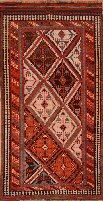 Kilim Red Hand Knotted 53 X 96 Area Rug 100-137241 Image 0