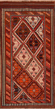 Kilim Red Hand Knotted 5'3" X 9'6"  Area Rug 100-137241