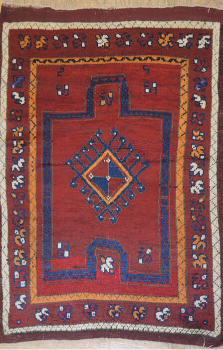 Baluch Red Hand Knotted 29 X 35 Area Rug 100-137250 Image 1
