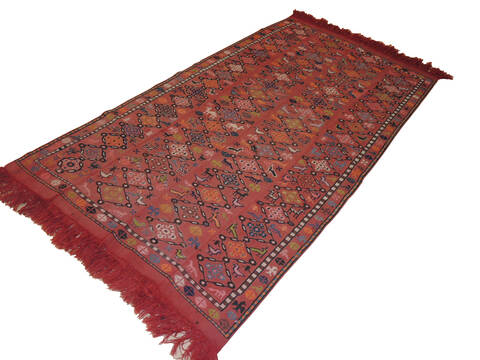 Kilim Red Hand Knotted 311 X 75 Area Rug 100-137251 Image 2