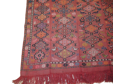 Kilim Red Hand Knotted 311 X 75 Area Rug 100-137251 Image 5