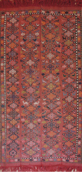 Kilim Red Hand Knotted 311 X 75 Area Rug 100-137251 Image 0