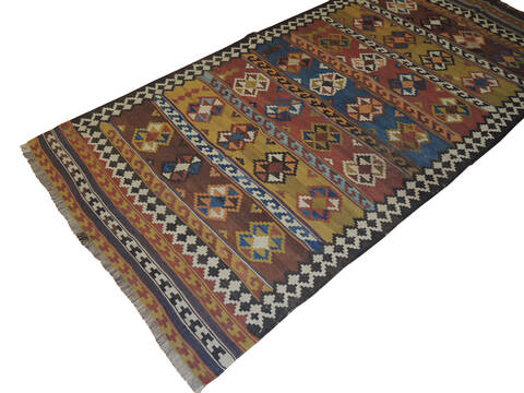 Kilim Multicolor Hand Knotted 44 X 83 Area Rug 100-137254 Image 4