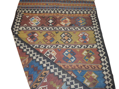 Kilim Multicolor Hand Knotted 44 X 83 Area Rug 100-137254 Image 2