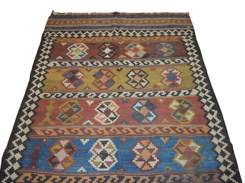 Kilim Multicolor Hand Knotted 44 X 83 Area Rug 100-137254 Image 3