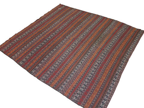 Baluch Red Square Hand Tufted 55 X 59 Area Rug 100-137271 Image 3
