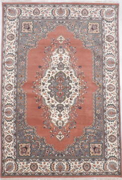 Mahi White Hand Knotted 6'1" X 9'1"  Area Rug 905-137316