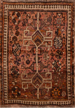 Afghan Baluch Brown Rectangle 3x4 ft Wool Carpet 137356
