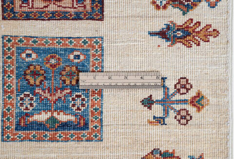 Gabbeh Beige Runner Hand Knotted 210 X 85 Area Rug 100-137366 Image 5