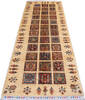 Gabbeh Beige Runner Hand Knotted 210 X 85  Area Rug 100-137366 Thumb 1