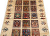 Gabbeh Beige Runner Hand Knotted 210 X 85  Area Rug 100-137366 Thumb 3
