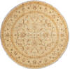 Chobi Beige Round Hand Knotted 68 X 68  Area Rug 700-137373 Thumb 0