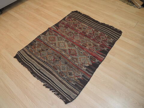 Kilim Brown Hand Knotted 33 X 311 Area Rug 100-137385 Image 3