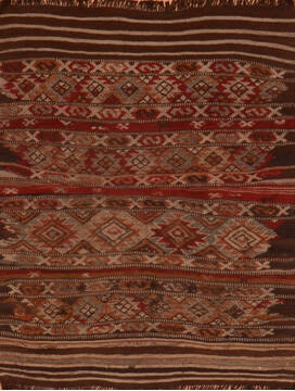 Kunduz Red Hand Knotted 3'3" X 3'11"  Area Rug 100-137385