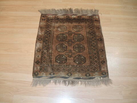 Baluch Red Hand Knotted 24 X 26 Area Rug 100-137388 Image 1
