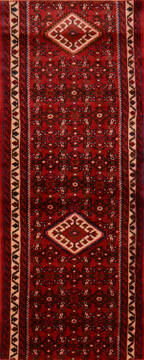 Baluch Red Runner Hand Knotted 2'6" X 6'2"  Area Rug 100-137391