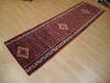 Hamedan Red Runner Hand Knotted 26 X 90  Area Rug 100-137392 Thumb 2