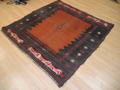 Kilim Red Square Hand Knotted 51 X 55 Area Rug 902-137397 Image 2